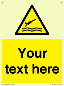 Custom Warning diving area